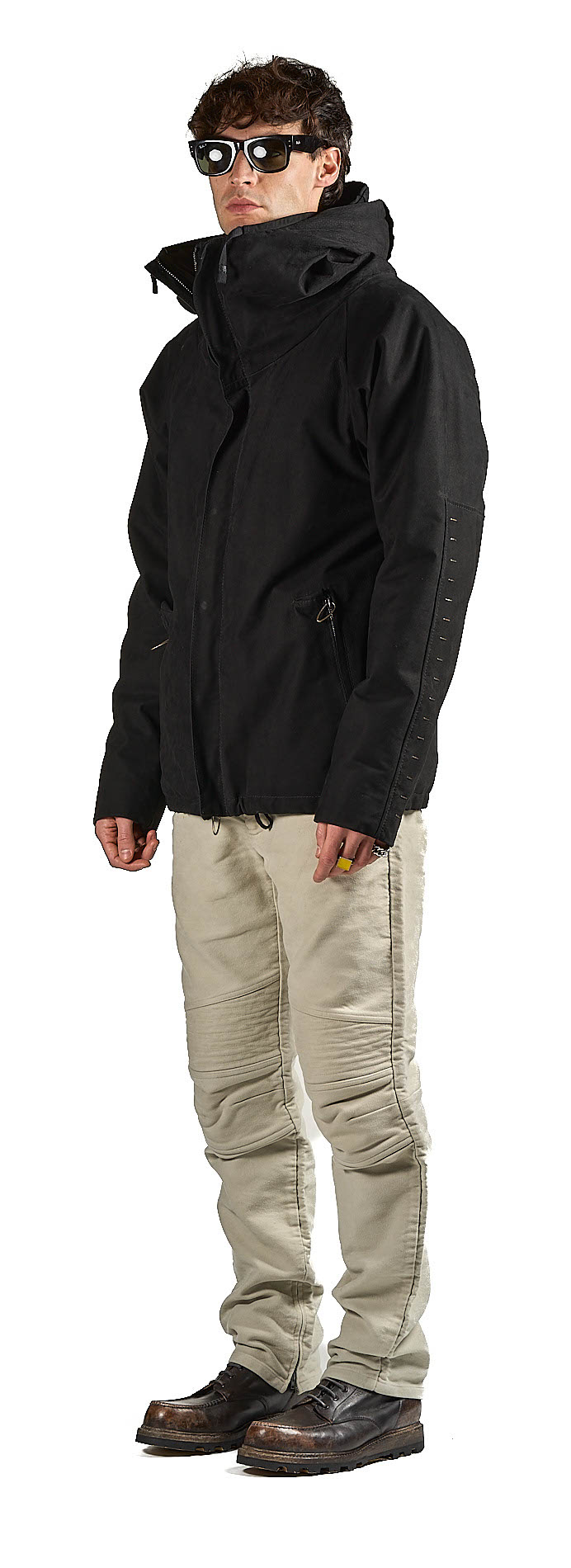 DANIELE BASTA LEATHER AND SILVER JACKET